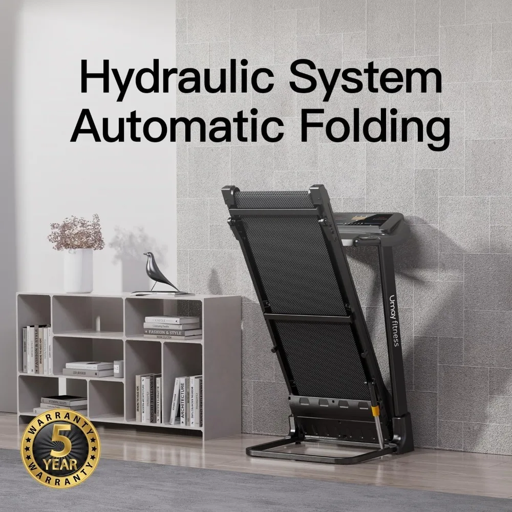 Fitness Home Auto-Folding Incline Treadmill with Pulse Sensors, 3.0 HP Quiet Brushless, 8.7 MPH, 300 lbs Capacity 4
