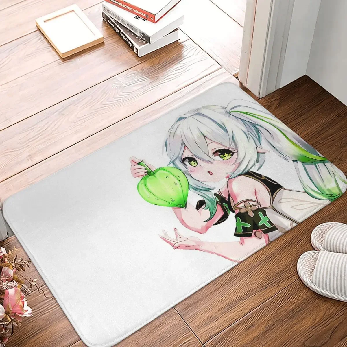 

Genshin Impact Nahida Game Lesser Lord Kusanali Non-slip Rug Doormat Living Room Mat Cute Hallway Carpet Entrance Door