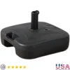 Heavy Duty Water Fillable Patio Umbrella Base Stand Square Outdoor Plastic Durable Adjustable Knob Easy Carry Adjustable Pole 1