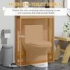 HOMCOM Bamboo Over the Toilet  Cabinet, Over Toilet Bathroom Organizer with Slatted Doors, Adjustable Shelf and Open Shelf, Natu 5