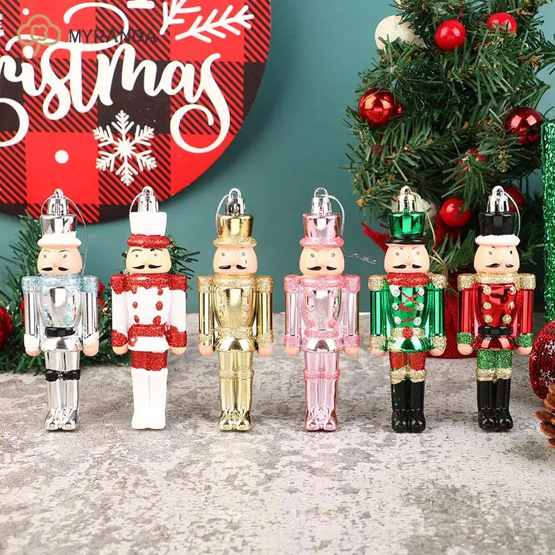 

12,8 см цветной светящийся маленький гайковерт, Рождественский солдат, кукла-марионетка с кулоном, игрушки, украшения для дома, аксессуары
