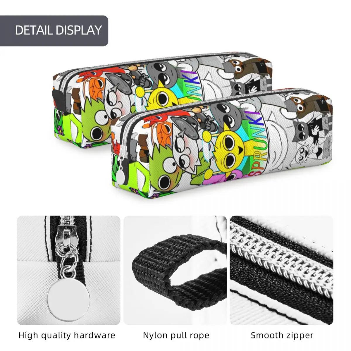 Fashion Sprunki Incredibox Game Pencil Cases Pencil Pouch Pen Box for Student Big Capacity Bag School Supplies Gift Stationery