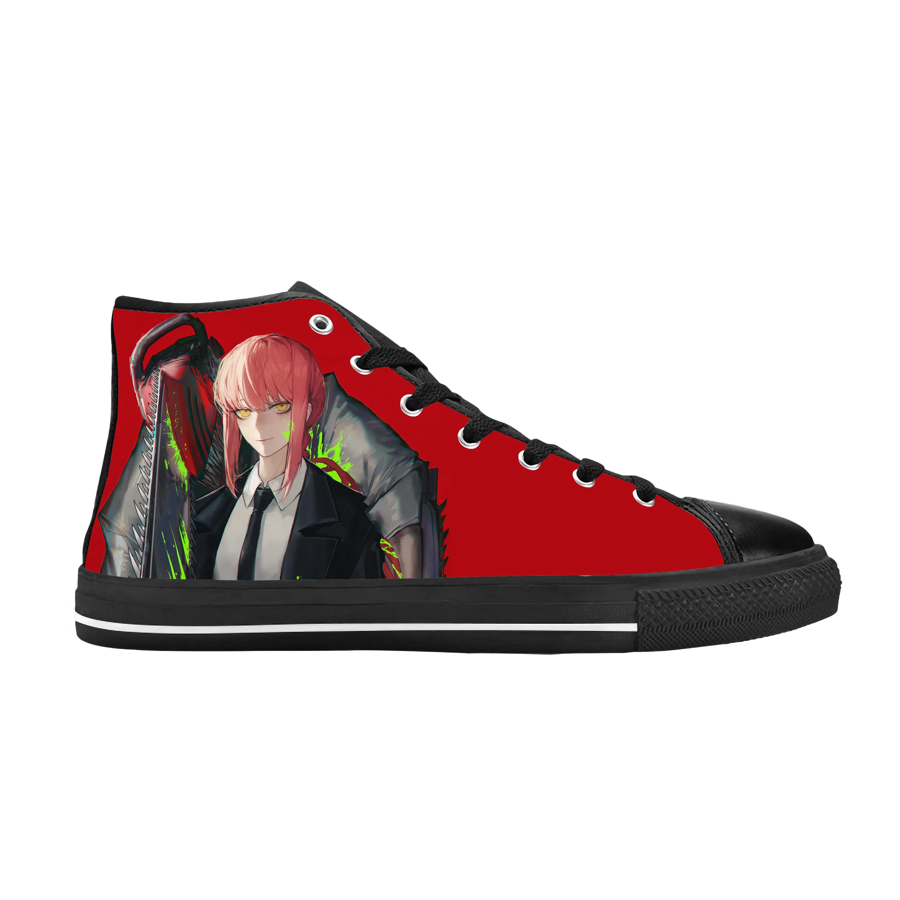 

Japanese Anime Manga Cartoon Chainsaw Man Makima Casual Cloth Shoes High Top Comfortable Breathable 3D Print Men Women Sneakers