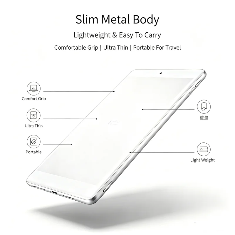 8 INCH 64 Bit 3GB RAM+32GB ROM Tablet PC 4G Phone Call Android 7.0 MTK6735 1920*1200 IPS Screen with Octa Core Processor