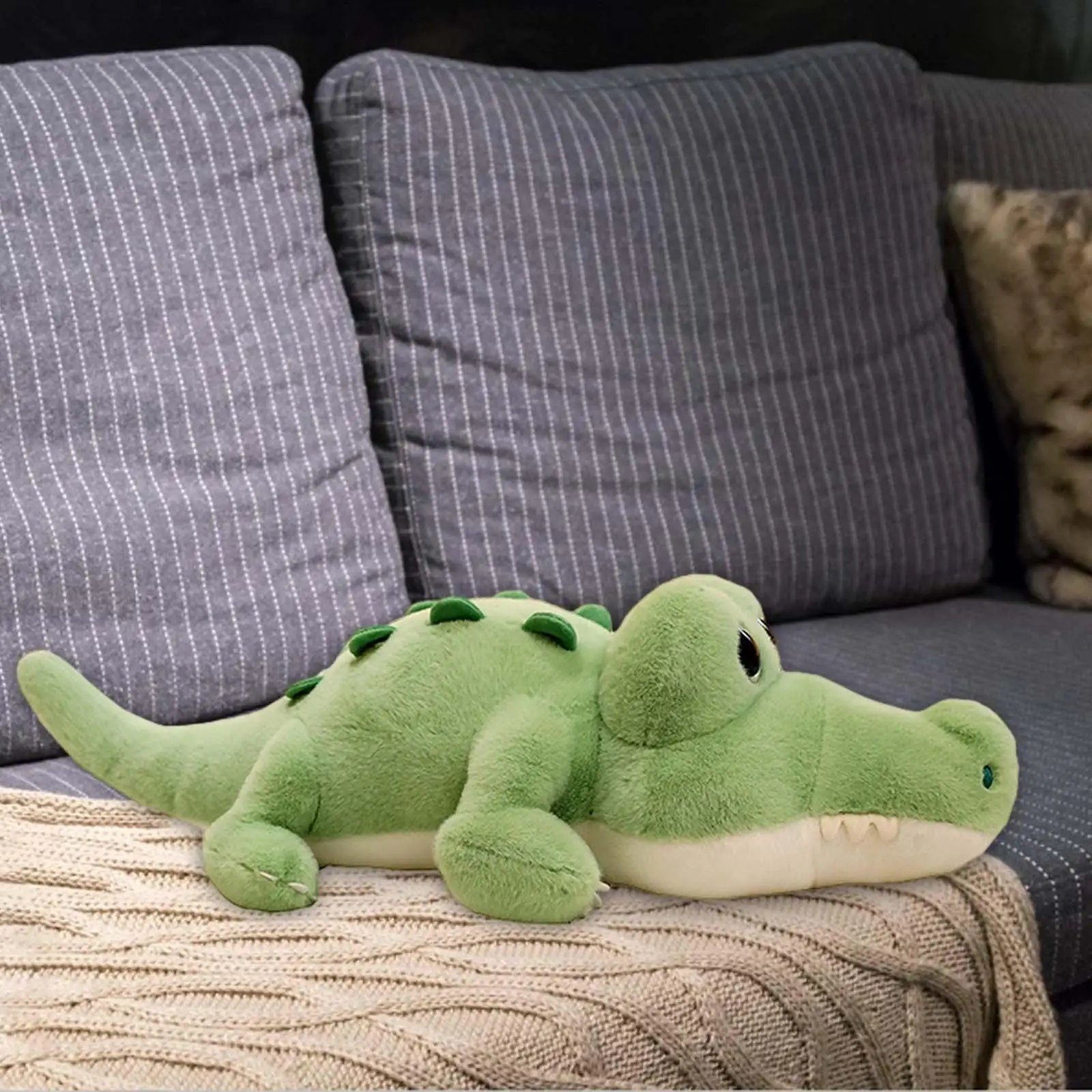 

Stuffed Animal Toy Bedroom Decoration 13.78'' Realistic Cushion Cute Plush Alligator Doll for Boy Girls Gifts Teens Children