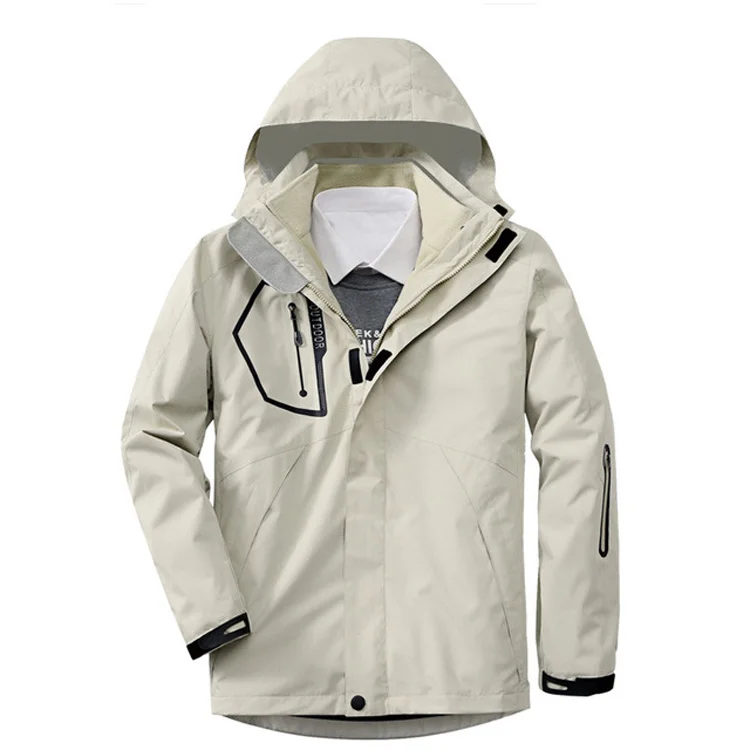

-10 Degree Super Warm Winter Skiing Jacket Men Hiking Clothes Waterproof Breathable Snow Outdoor Coat+Lining 2 In 1