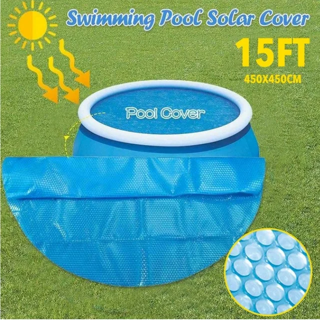 8/10/12/15 Ft Úszómedence Borító Pe Szigetelő Film Láb A Föld Feletti Porálló Kék Védelem Medence Napelemes Fólia