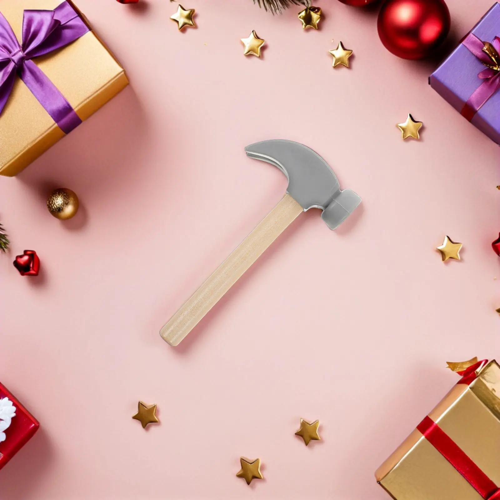 어린이를위한 5Pcs 현실적인 나무 망치 세트 건설 유지 보수 역할 놀이 해산물 조개류 깨기 교육용