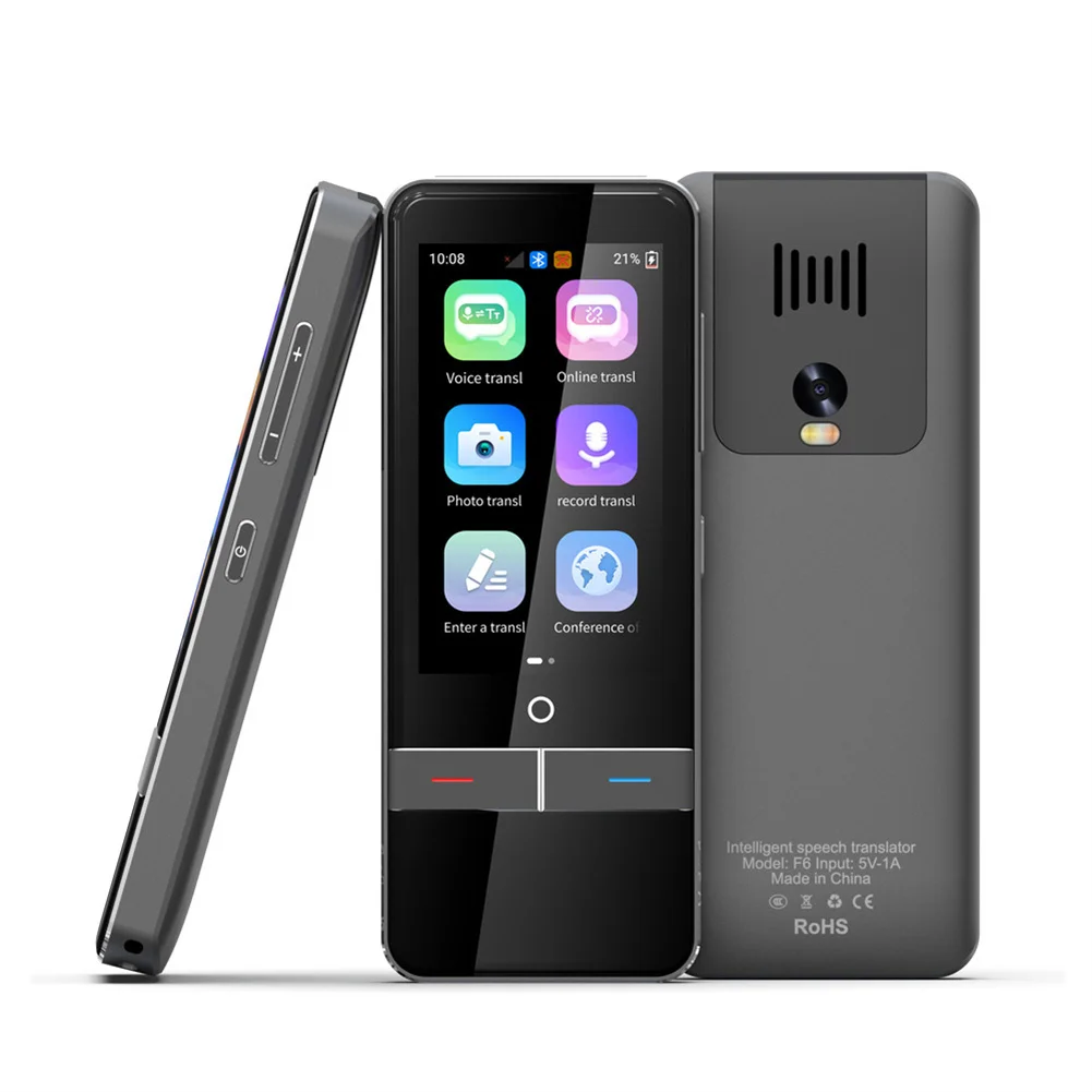 

F6 Real Time Language Translator Device High Accuracy Voice Photo Translator With 139 Languages Translation 3.1 Inch Display