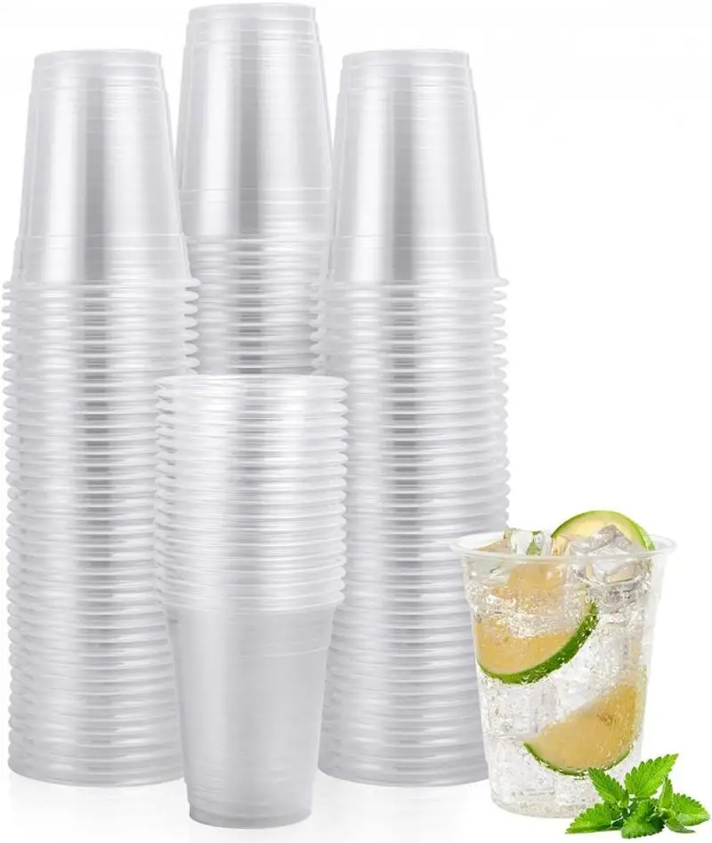 25/50/100 pcs disposable clear plastic cup 200ml outdoor picnic birthday kitchen party tableware tasting plastic cups