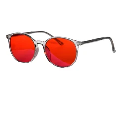 Red Blue Light Blocking Glasses with Orange Lenses - Tr90 Women's Eyewear (C4 RED LENS)