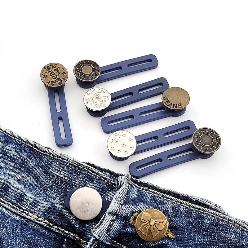 5PCS Metal Button Extender for Pants Jeans Waistband Expander Sewing Free  Adjustable Waist Extenders Nail Free Fastener - AliExpress