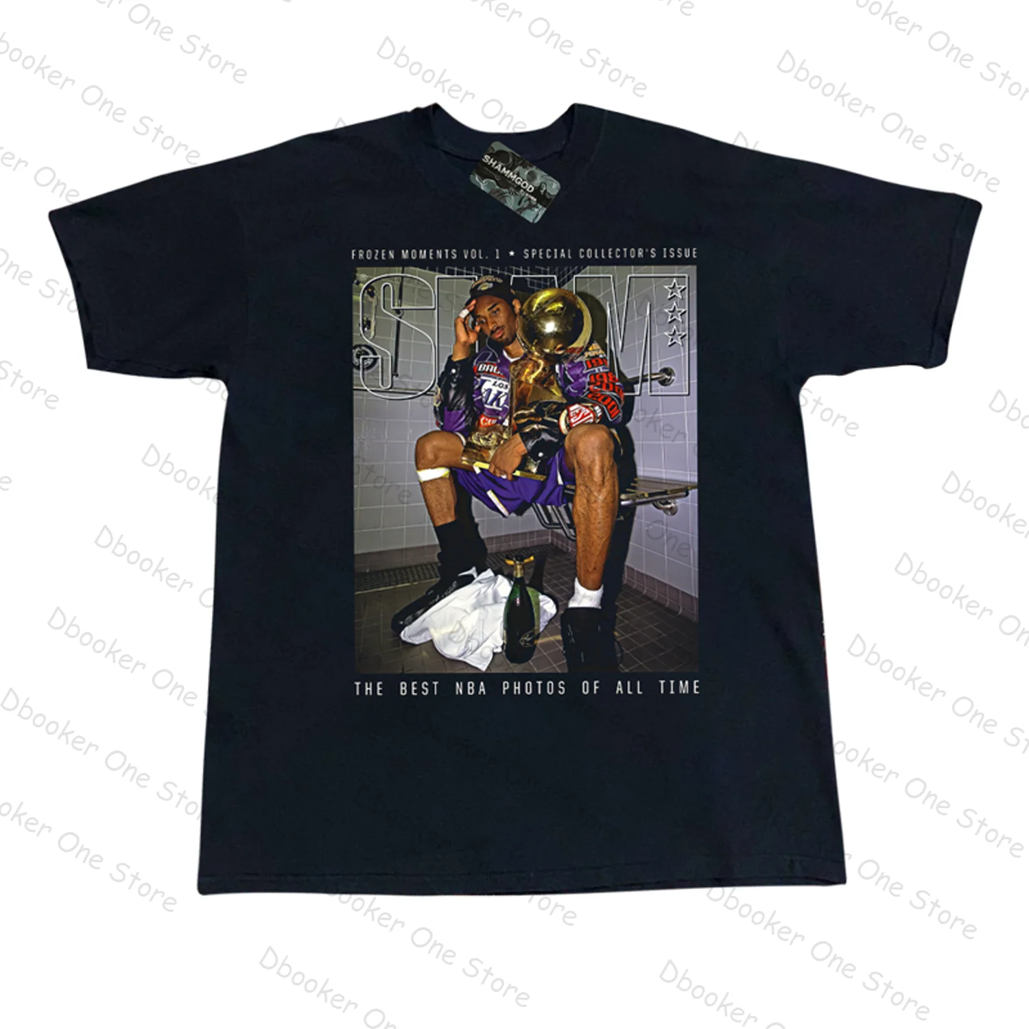 Slam Kobe Vintage T-shirt Hip Hop Men's Women's Short-Sleeved Tops 260 Grams Heavy Cotton