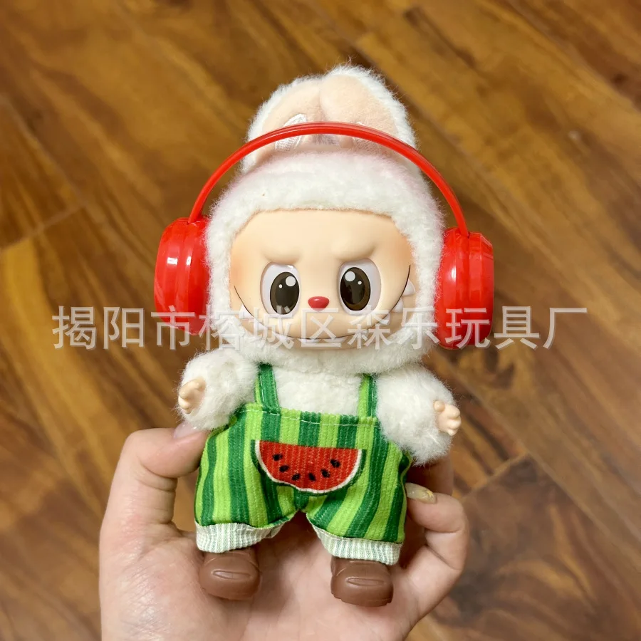 For Labubu Doll Clothes Hu Die Knot Skirt Set Labubu Idol V1 V2 Dolls Clothing Accessories 15/17cm Plush Doll Universal