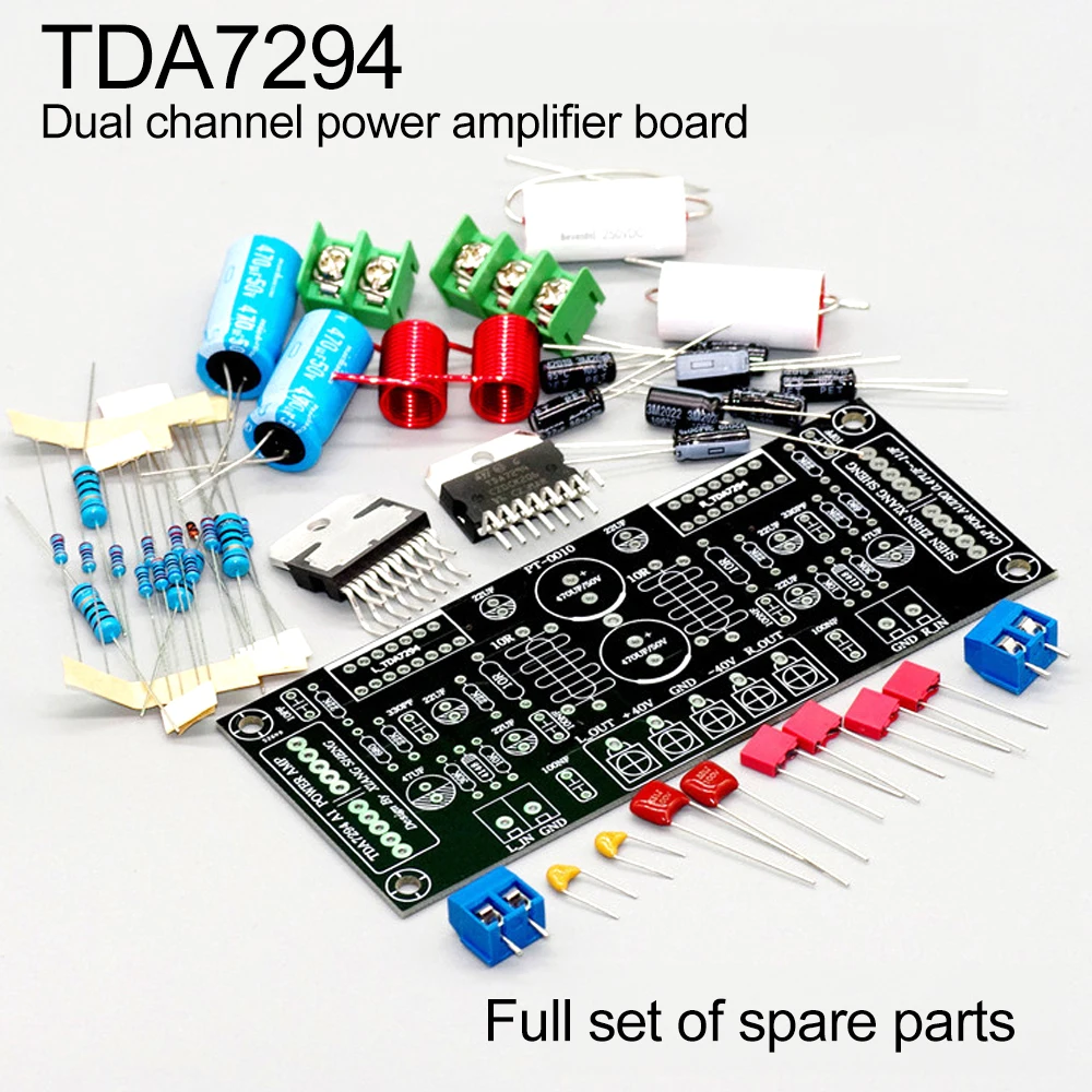 DC24-40V TDA7294 100W + 100W Dual channel High Power Audio AMP Amplifier Board DC24-40V Kits Mini Audio Amplifier DIY Kit Board audio amplifier board