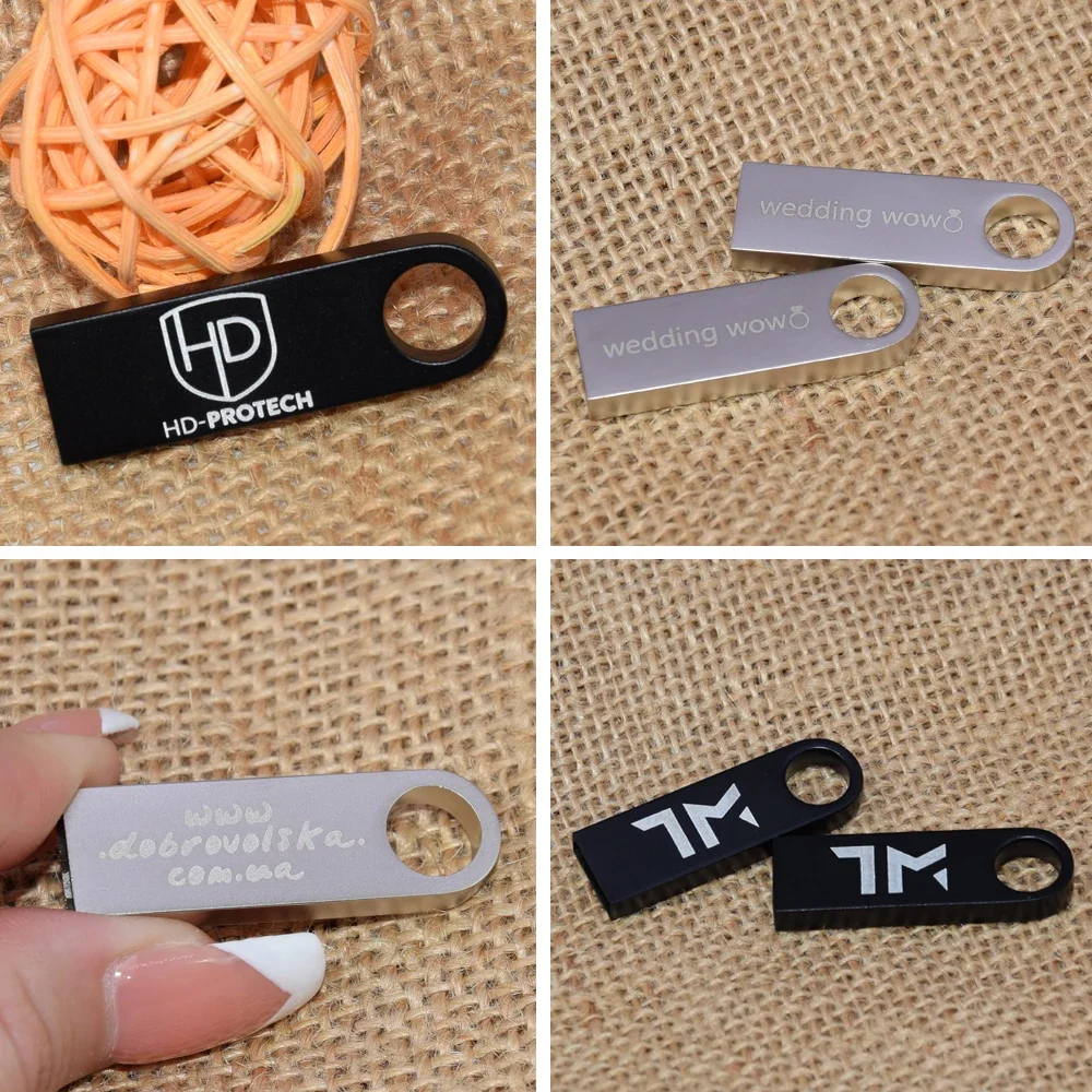 금속 USB 플래시 드라이브 펜 드라이브, 메모리 스틱 선물, 무료 맞춤형 로고, 4GB, 8GB, 16GB, 32GB, 64GB, 128GB, 10PCs/로트