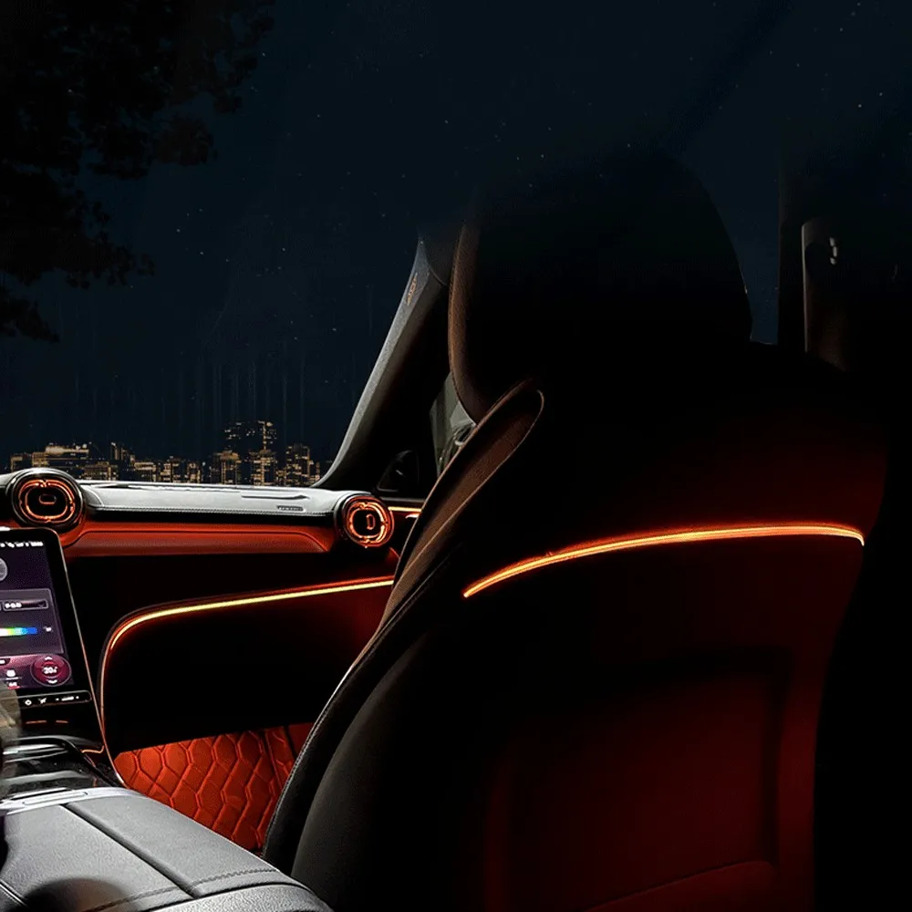 메르세데스 벤츠 GLE GLS W167 X167 용 LED 시트 백 앰비언트 라이트, 자동차 조명 장식 램프 및 스트립, 64 가지 색상