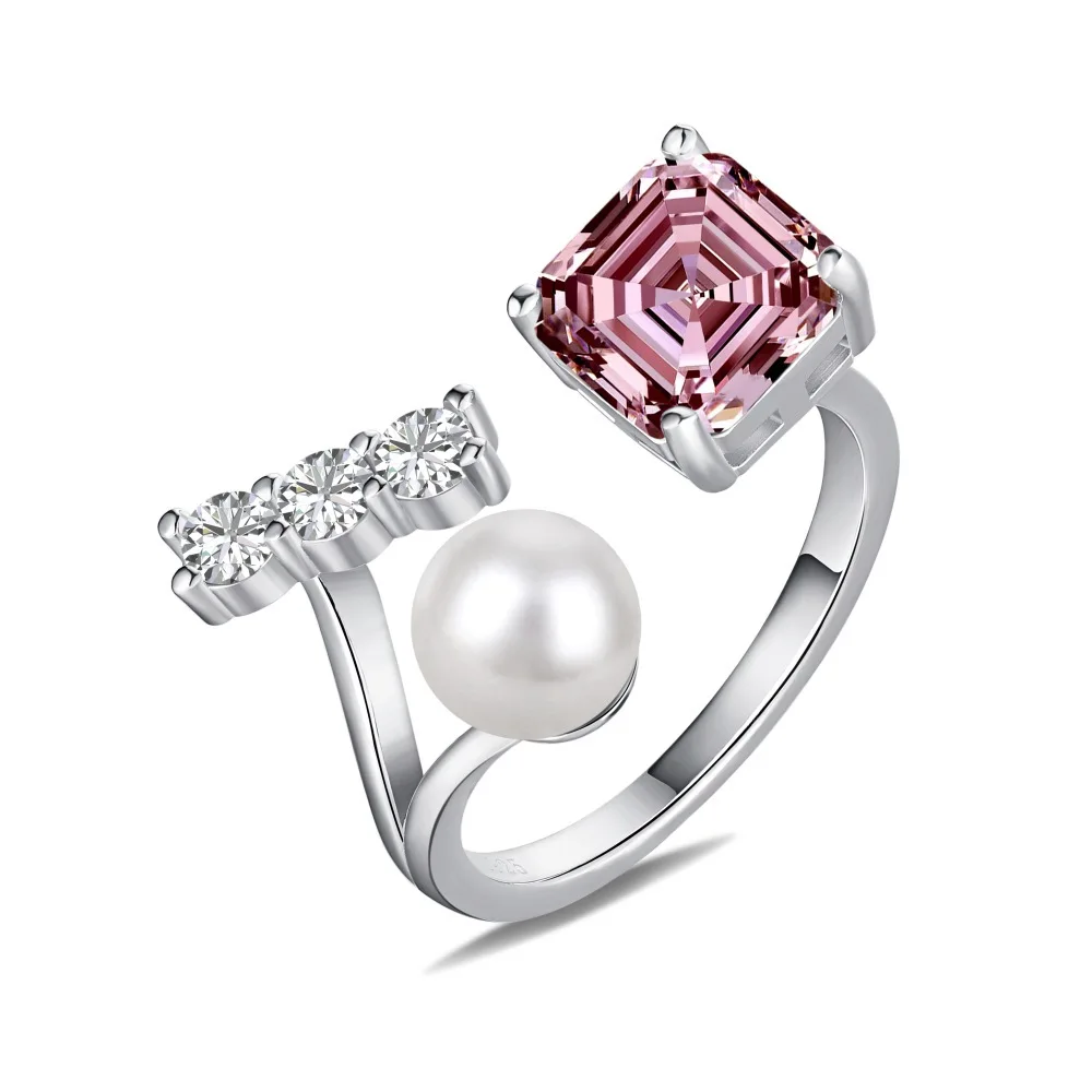 

Универсальное женское серебряное кольцо 925 пробы с жемчужной инкрустацией из циркония, уникальное и нишевое кольцо