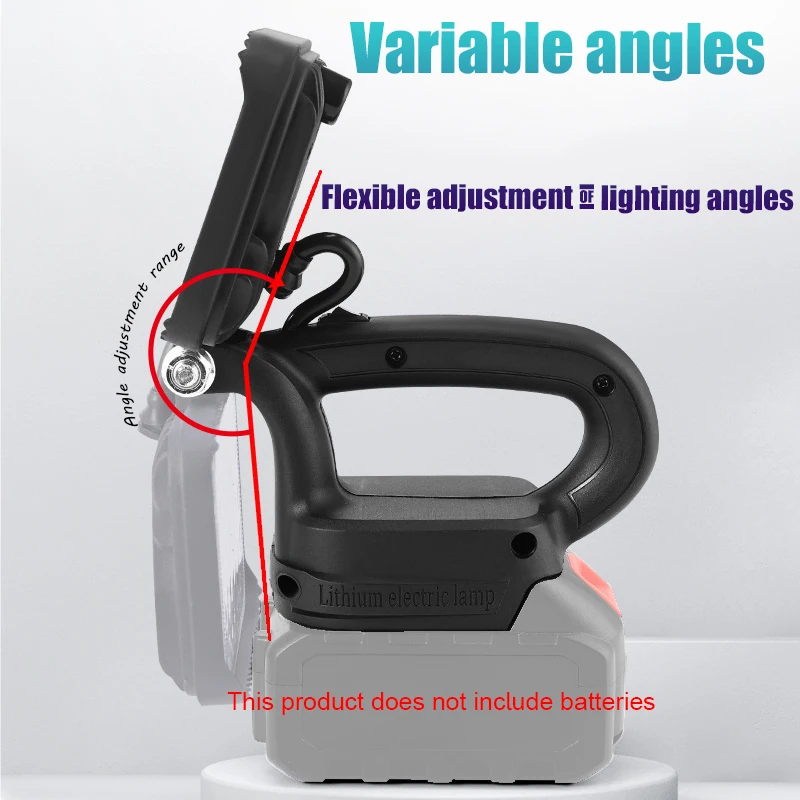 Handle LED Working Lights Portable Outdoor Emergency Lights Lamps Flashlights Torch For Makita Lomvum ZhiPu HongSong 18V Battery