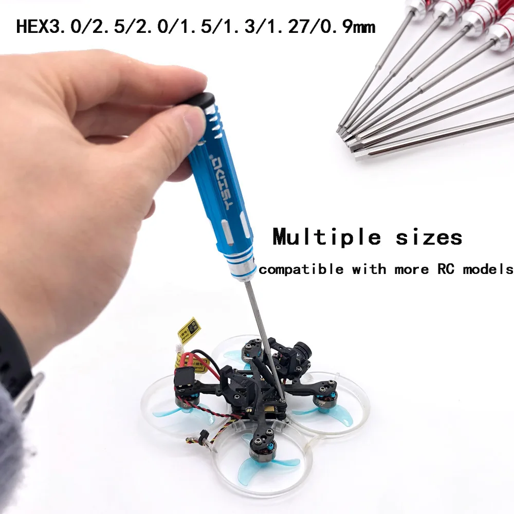 YSIDO 0.9 1.27 1.3 1.5 2.0 2.5 3.0mm, 육각 스크루 드라이버 도구 렌치, Traxxas Axial RC 헬리콥터 자동차 항공기 FPV 드론용