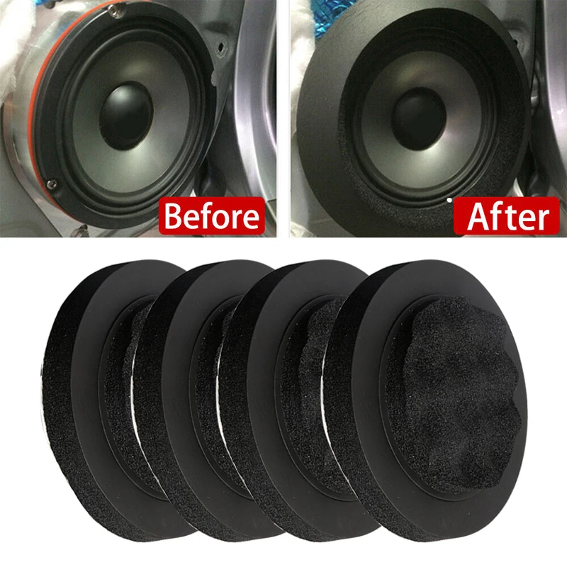4/5/6.5 Inch Universal Car Speaker Ring Soundproof Cotton Auto Door Foam Pad Woofer Speaker Noise Insulation Ring Accessories soundproofing cotton sound insulation ring sound insulation cotton soundproofing foam