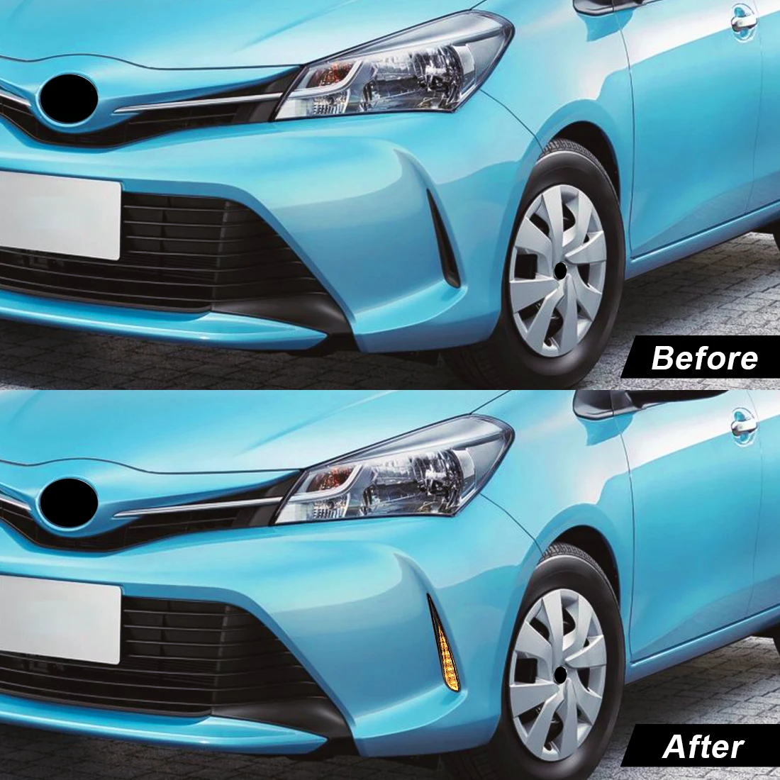 Dlaa-レインボタVitz 2017 2018,キセノンカーヘッドライト,DRLターン