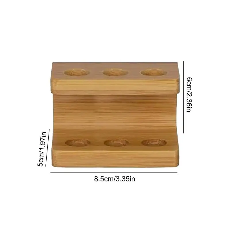 Toothbrush Storage Rack Waterproof Wooden Toothbrush Holder Multipurpose Rack Space Saving Holder For