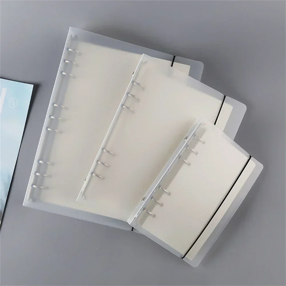 Transparent Loose Leaf Binder Notebook Cover with Zipper - Stylish Journal Planner Accessories and Stationery Supplies
