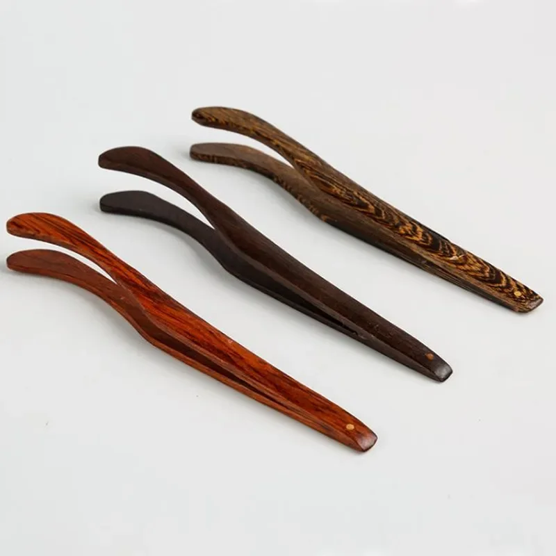 Tea Clip, Bamboo Wood Curved Natural Tea Spoon Accessories