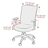 1PC Velvet Computer Office Chair Cover Solid Color Stretch Armchair Slipcover Anti-dirty Rotating Gaming Desk Seat Chair Covers 2