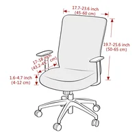 1PC Velvet Computer Office Chair Cover Solid Color Stretch Armchair Slipcover Anti-dirty Rotating Gaming Desk Seat Chair Covers 2