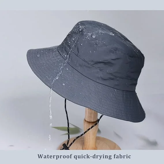 Unisex Waterproof UV Protection Safari Sun Hat - Adjustable and Packable
