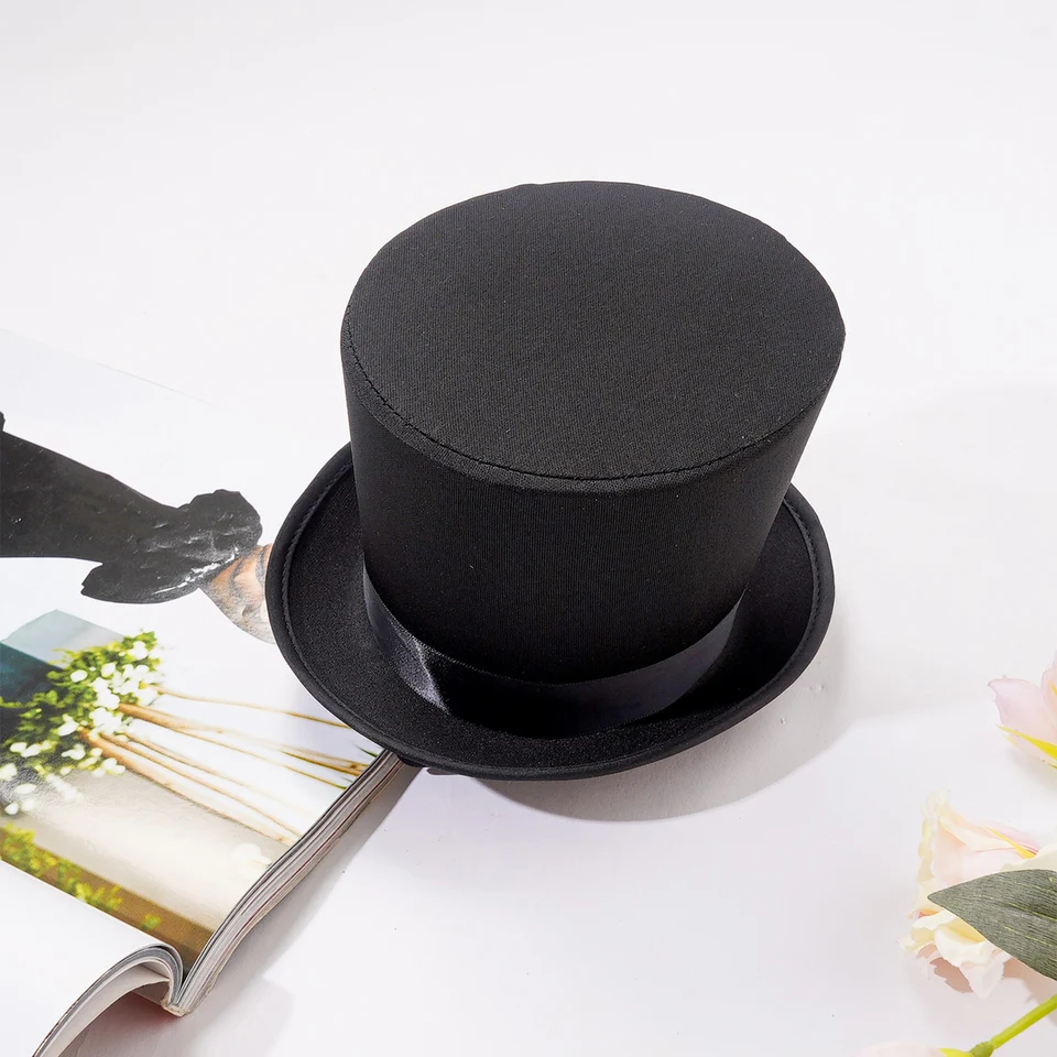 Disco Ball Magician Top Hat - Sparkly Mirrored Hat For Parties, Halloween, Costume Events (Silver/Gold)