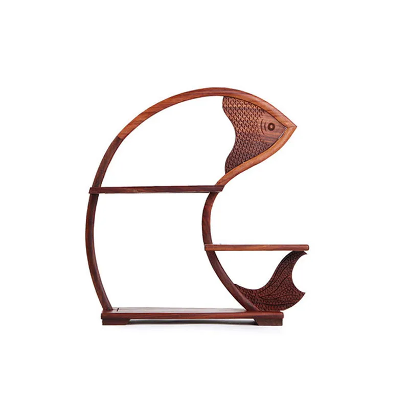 Small Antique Solid Wood Storage Frame, Chinese Style, Duobao Pavilion, Tea Ceremony, Tea Set, Red Sandalwood