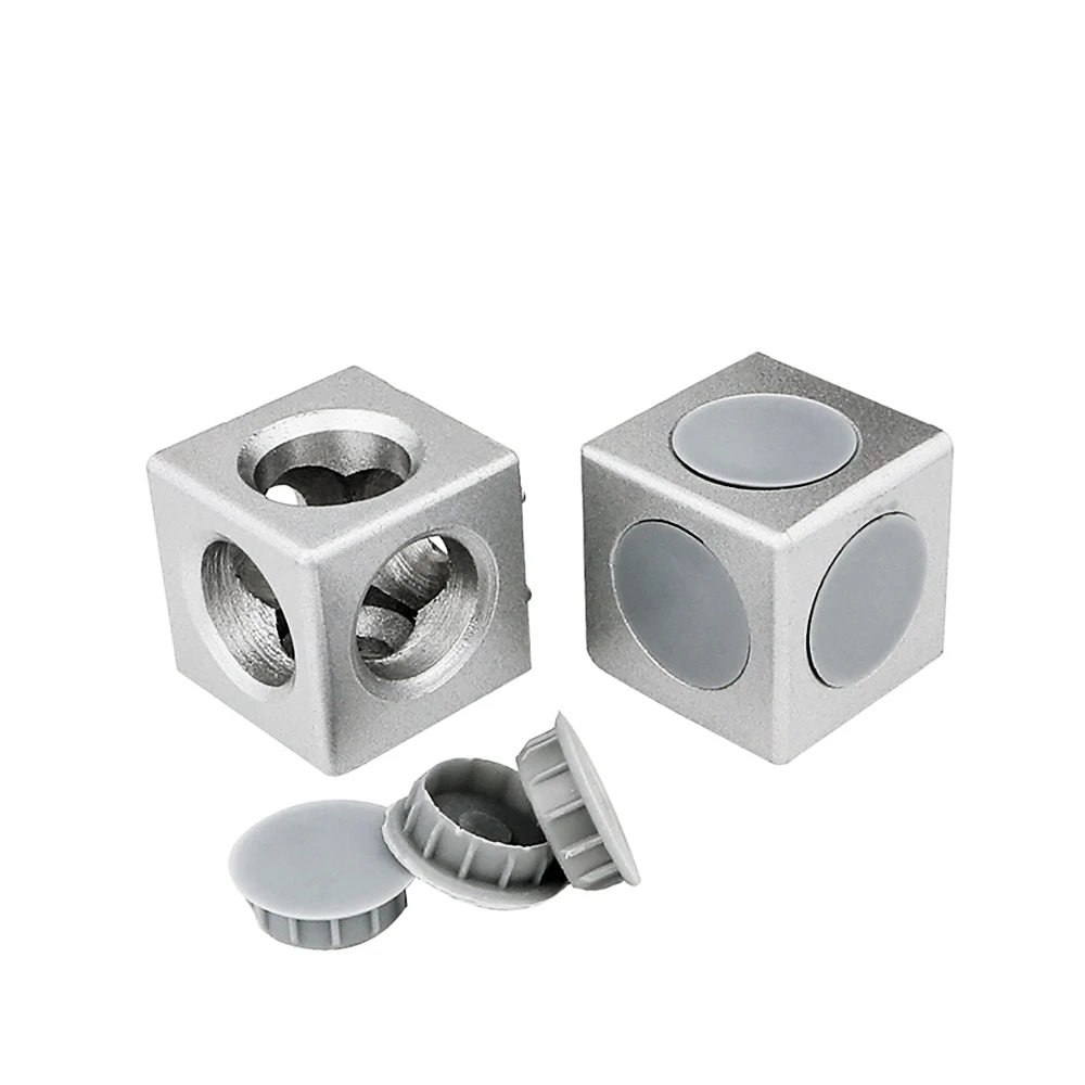 

1PCS 2020 3030 4040 4545 Aluminum Cube Corner Connector Fasteners for European Standard Aluminum Profiles 3D Printer