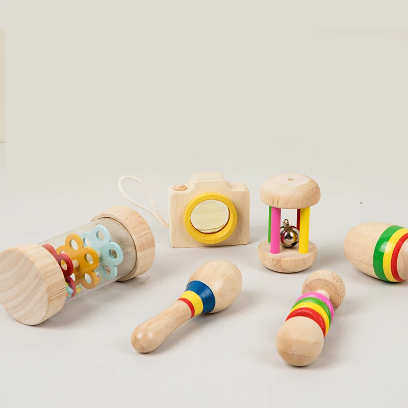 6pcs Early Educational Baby Rattle Games Sets Combination Musical Instrument Xylophone Baby Sensory Toys For Toddler Boys Girls