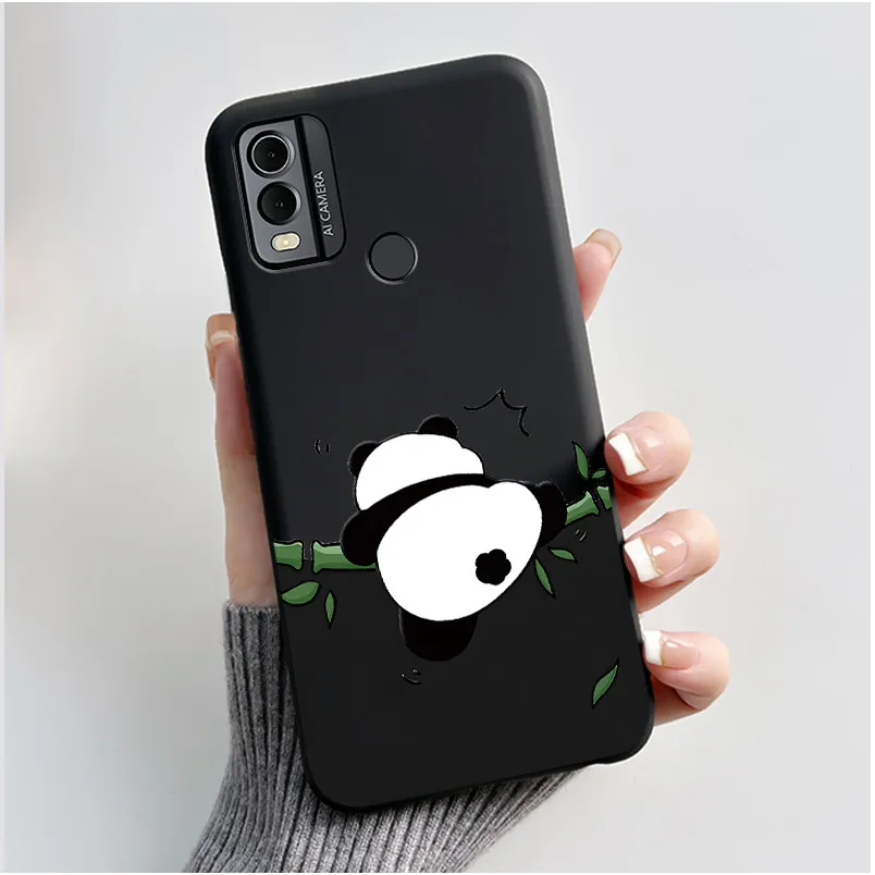 Aesthetic Cute Cat Astronaut Black Silicone Phone Case Shell