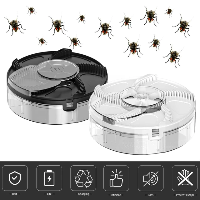 Automatic Flycatcher USB Rechargeable Fly Trap Electric Pest Catcher Indoor  Outdoor Insect Killers for Kitchen Home Garden Traps - AliExpress