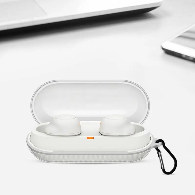 Per Il Caso Di Sony Wf-C500-Accessori Per Auricolari Di Ricarica Coperchio Della Scatola | Caso Per Sony Wf C500 Tpu Borsette Con Anti-Perso Portachia