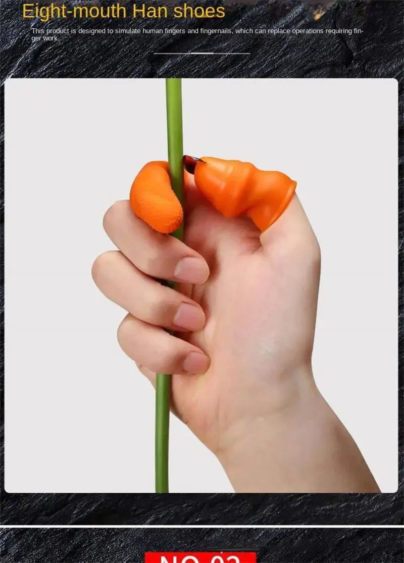 1pcs Thumb Cutter Separator Finger Harvest Knife Protective Fingertip Rubber Cover Vegetable Picking Device Home Gardening Tools finger protector finger guard