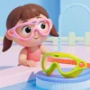Waterproof Big Frame Swim Goggles Anti Fog with Earplugs Children Swim Glasses Leak-proof Adjustable Swimming Eyewear for Kids