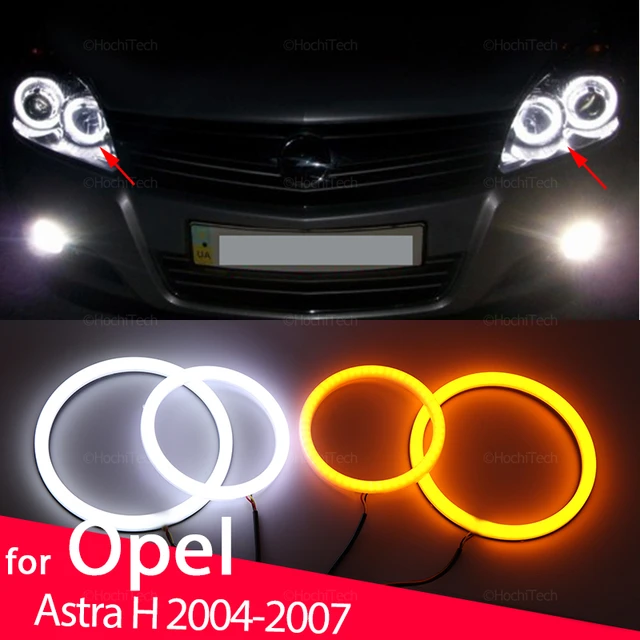 White & Yellow Cotton Smd LED Headlight Angel Eyes Bulb Halo Ring Lamp for OPEL  Astra H 2004-2007 pre facelift Halogen headlight - AliExpress