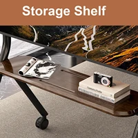 BEISHI Rolling TV Stand Mobile TV Cart with Wheels for 32"-65" TVs Heavy Duty Floor TV Stand with Storage Shelf TV Mount Stand - Image 3