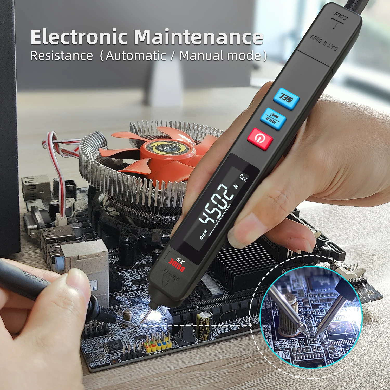Smart Digital Multimeter Pen Type Tester Auto Non-Contact Voltage Detection Dc Ac Capacitance Ohm Diode Continuity Meter BSIDE digital multimeter,multimeter tester