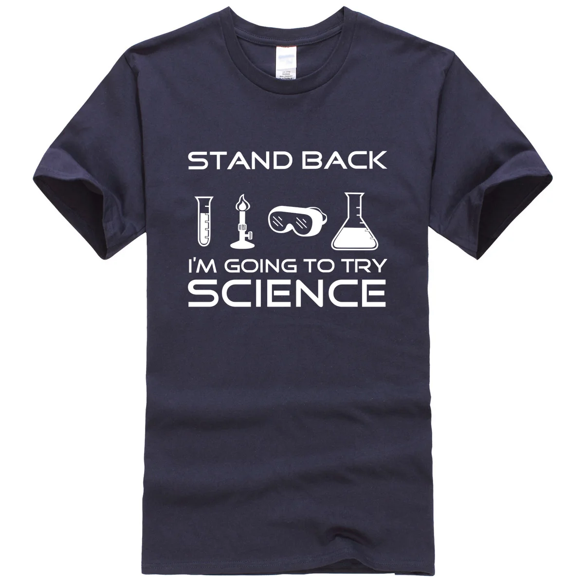 

Stand Back I'm Going To Try Science T-shirt For Men Summer Short Sleeve Fashion Funny Quality Printed 100% Cotton Tee Shirts