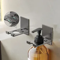 2/4/6Pcs Adjustable Shampoo Bottle Rack Hook Universal Shower Gel Holder Wall Mounted Hand Liquid Soap Hanger Bathroom Shelves 1