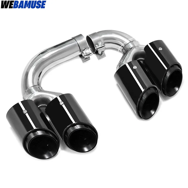 Quad Exhaust Tip For Porsche Cayenne 9Y0 3.0T Hybrid Petrol Muffler Tip Tailpipe Exhaust System Nozzle Tips