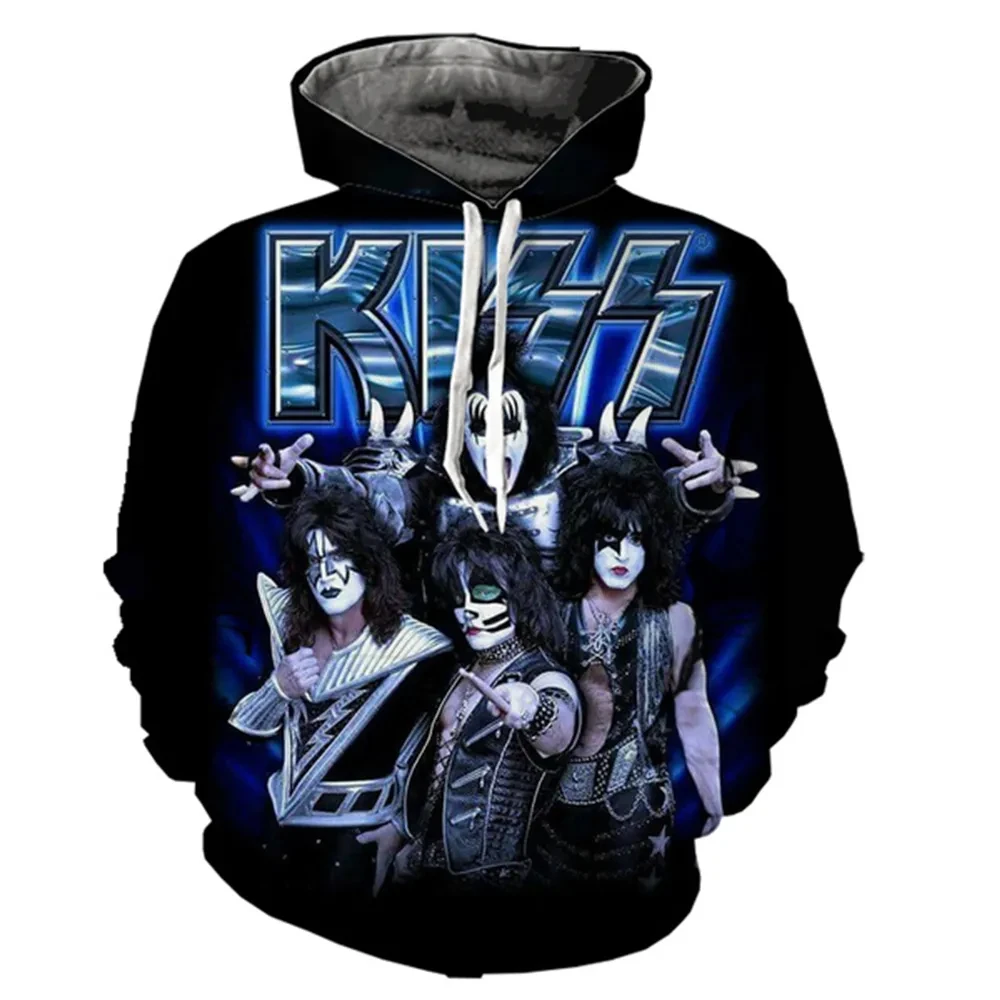 

Kiss Band 3D Print Hoodie Men/Women Casual Fashion Hooded Shirt Kids Long Sleeves Pullover Sweatshirts Oversized Unisex Clothing