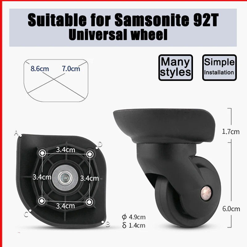 Suitable for Samsonite 92T Suitcase Carrying Wheel Suitcase Accessories Replacement And Repair Roller Trolley Case Pulley