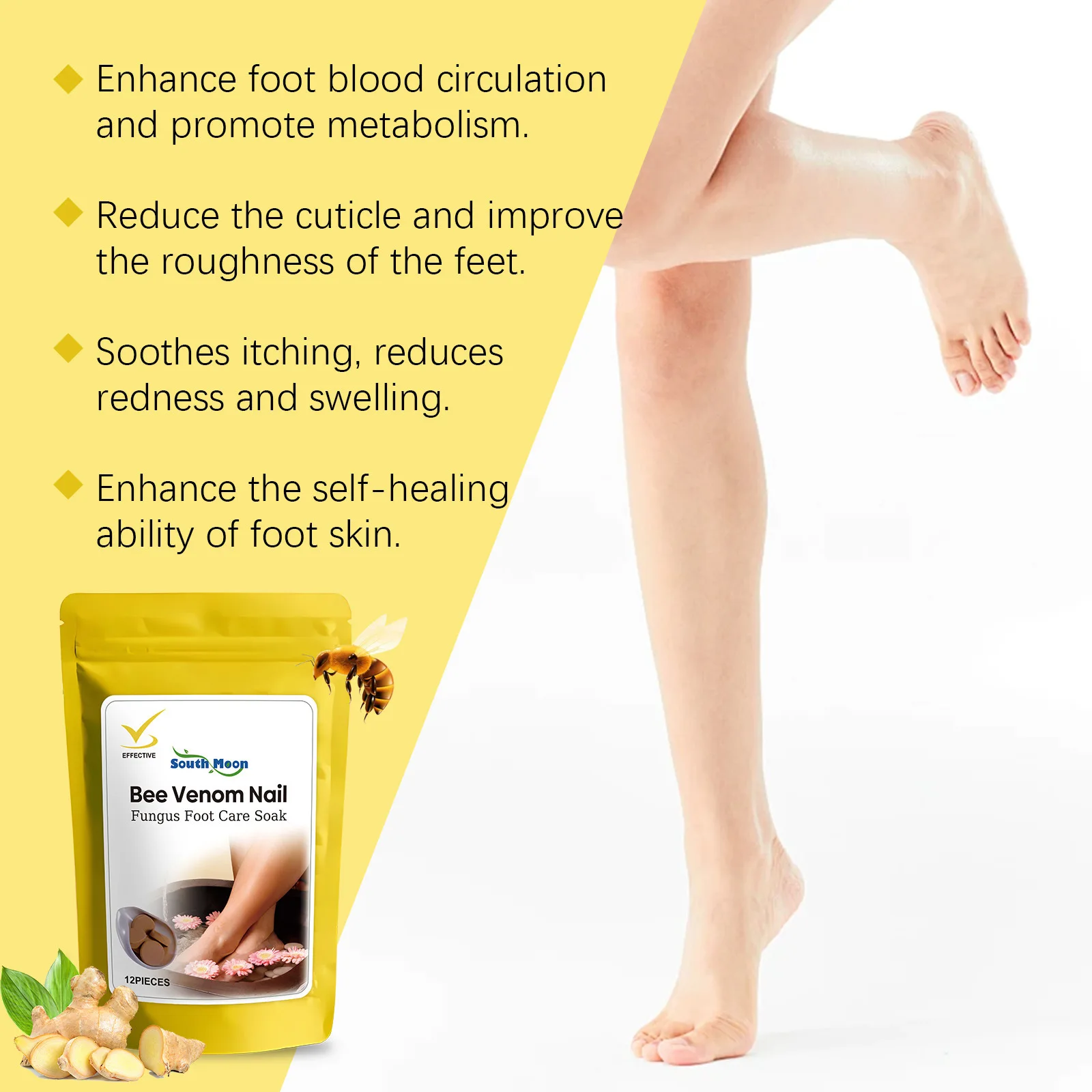 Anti Fungal Foot Soak Anti Infection Onychomycosis Paronychia Repair Discolored Thickened Nails Foot Peeling Moisturizing Pills